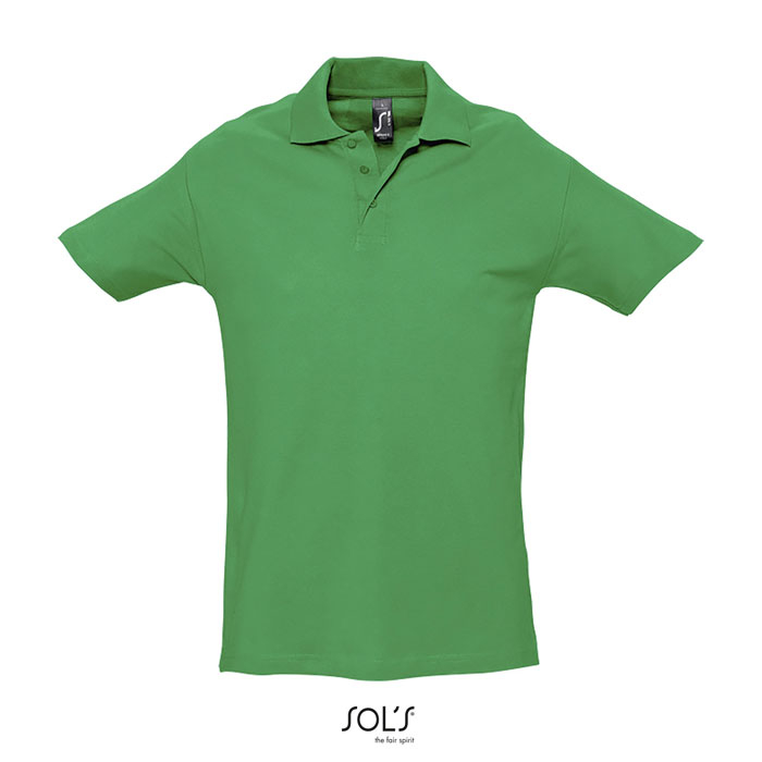 Polo en coton publicitaire homme 210g - SPRING Vert Prairie